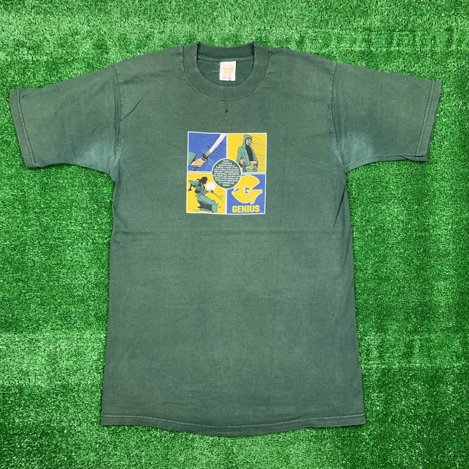 GZA Wu Tang Vintage T Shirt Karate Rap Wu Wear 90s Art Photo NYC Gangsta Music - Image 1 of 4