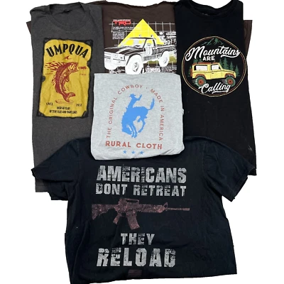 Lote de 5 camisetas para hombre grandes casa rural Huff aire libre Westerncore ropa de calle Foto 1 de 4