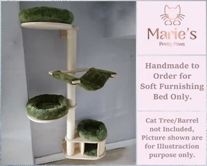ARMY VERDE WAFFLE Set di ricambio letto per gatti domestici per paradiso naturale albero gatto - Foto 1 di 17