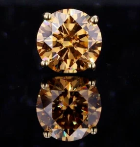 RARE 5.50 Ct Champagne Diamond Solitaire Pendant With Accents Great Luster ! - Picture 1 of 6