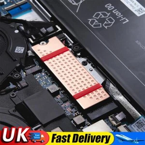 Copper Heat Sink with Thermal Silicone Pad Radiator for M.2 2280 SSD (M2 PRO) - Afbeelding 1 van 9