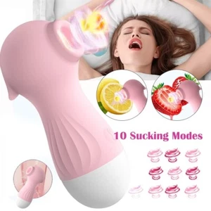 Sucking Vibrator for Women Clit Sucker Dildo Female G-spot Massager Sex Toy - Picture 1 of 13