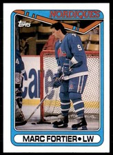 1990-91 Topps Hockey Card Marc Fortier Quebec Nordiques #176