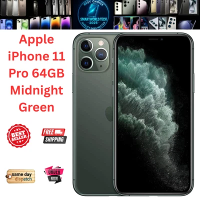 Apple iPhone 11 Pro 64GB Green Unlocked Smartphone Pristine A+ Condition - Image 1 of 4