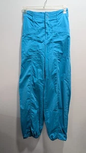 Anthropologie Maeve Clean Balloon Pants Teal Blue Elasticized Cuffs, Sz 4 Tall - Picture 1 of 11