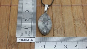 Pendentif AGATE CRAZY LACE + cordon reglable bijou original naturel pierre - Picture 1 of 2