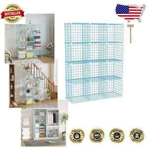 Durable 36.6”L Industrial Wire Cube Storage - Multifunctional Organizer Unit - Picture 1 of 11