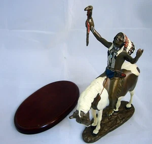 Deliverance Hamilton Collection Chuck Ren Native American Bronze Figurine W Box - Picture 1 of 5