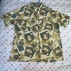 North Crest Mens Xlt Hawaiian Shirt Short Sleeve Postal Design
