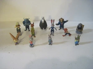 Disney Zootopia Miniature 2-2.5" Figures Hopps Nick Wilde Mr Big Set of 12 - Picture 1 of 7
