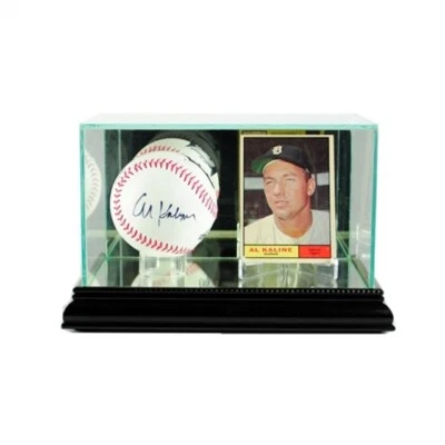 Graded Card and Baseball Display Case | UV Protected Glass Case for Baseball - Image 1 of 4