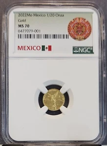 2022 MEXICO GOLD 1/20 ONZA LIBERTAD NGC MS 70 BEAUTIFUL PERFECTION - Picture 1 of 3