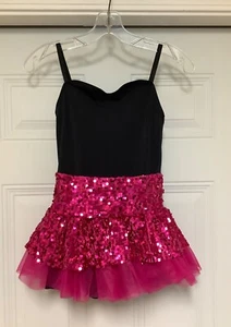 Weissman Dance Costume LC Sequin Leotard Skirt Shorts Ballet Tap Jazz Hot Pink - Picture 1 of 17