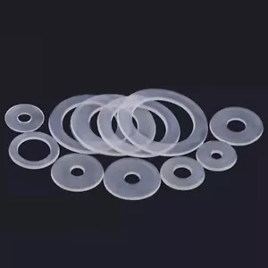 Nylon Plain Washers Flat Washer Plastic M3 M4 M5 M6 M8 M10 M12 M14 M16 M18 M20 - Picture 1 of 7