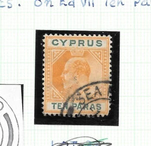 Cyprus 1904 Sea Post ; On Edward VII Ten Paras & White Dot Error - Picture 1 of 4