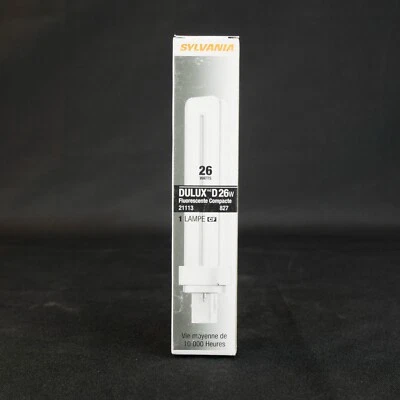 Sylvania - 21113 DULUX D 26W Fluorescent CF Bulb, G24d-3 Base CF26DD/827/ECO - Image 1 of 3