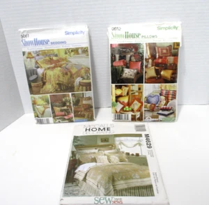 Simplicity & McCalls Bedroom Home Decor Sewing Patterns Uncut X 3 - Picture 1 of 10