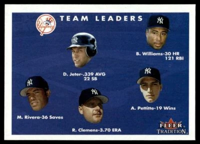 2001 Fleer Tradition Jeter/Williams/Pettitte/Clemens/Rivera #437 - Image 1 of 2