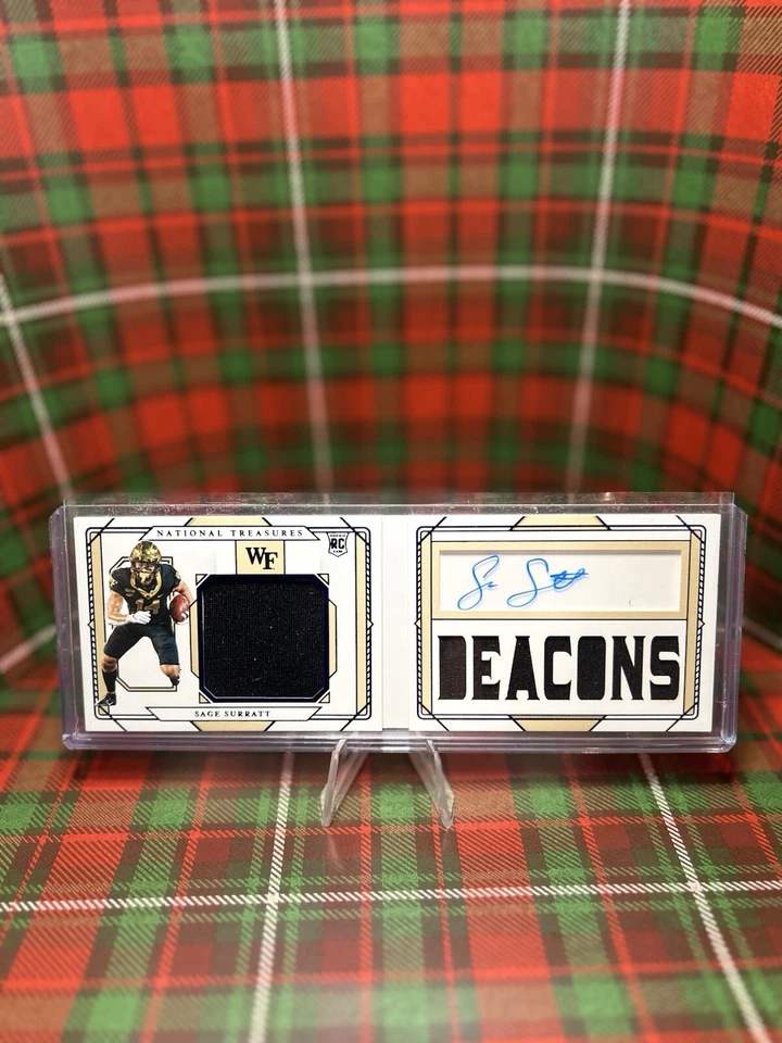 🔥2021 Panini National Treasures Collegiate Booklet - Sage Surratt /72🔥 - Image 1 of 2