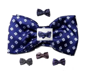 cravatta a farfalla PER UOMO BOW TIE MAN TOP CLASS PAPILLON BLU Vari con disegni - Picture 1 of 10