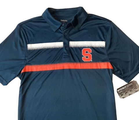 NCAA Mens SU Syracuse University Dri Fit Polo Shirt M Blue Orange Golf Sport NWT Cover