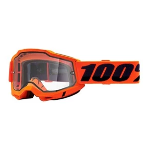 MASCHERINA 100% ACCURI 2 OTG ORANGE-LENTE TRASPARENTE - Picture 1 of 1