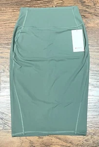 NEW Women Lululemon Nulu Slim-Fit High-Rise Skirt Grey Eucalyptus Size 10 - Picture 1 of 7