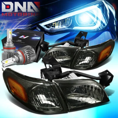 PARA 1997-2005 CHEVY VENTURE/SILHUETA LÂMPADAS DE FAROL COM LED ESTILO SLIM FUMÊ - Imagem 1 de 4