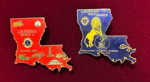 Lions Club Pins Vintage Louisiana Atlanta 1982 Denver 1988 District 8 Neu - Bild 1 von 2