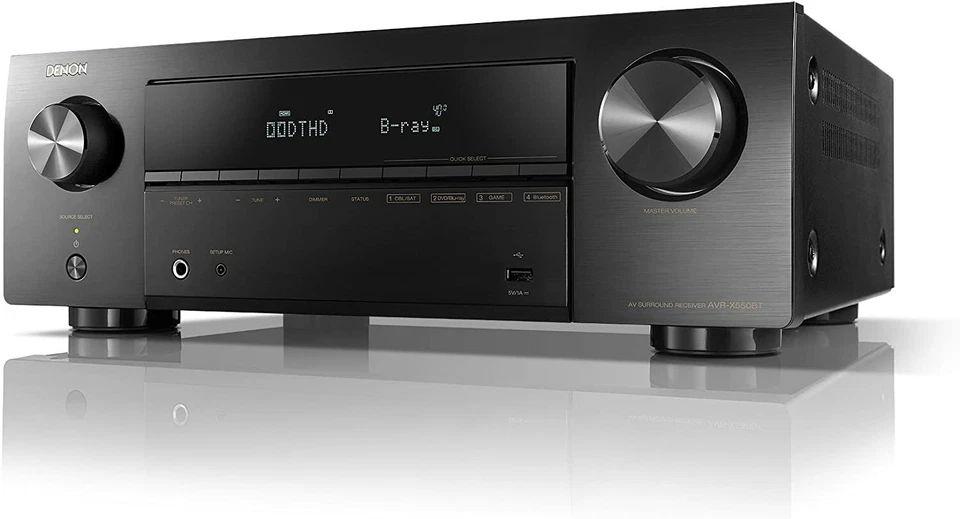 DENON AVR-X550BT 5.2ch AV surround receiver Supports Dolby True HD and DTS-HD - Image 1 of 4
