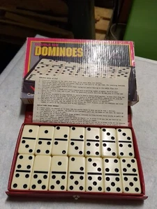 Vintage Double Six Dominoes Cardinal 28 Gleaming Catalina Dominoes Plus... - Picture 1 of 18