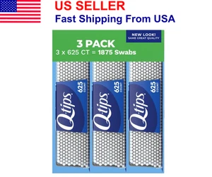 Q-tips Cotton Swabs 3 Pack 1875 Count 100% Cotton Beauty First Aid Baby Care - Picture 1 of 8
