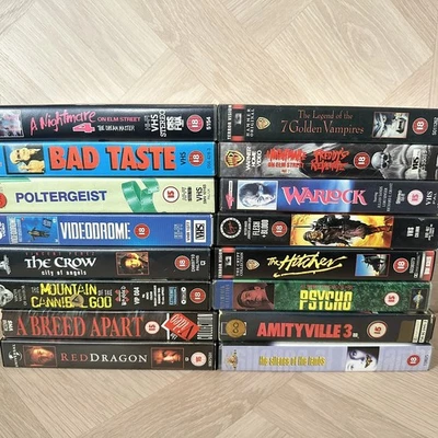 ultimate horror vhs lot nightmare elm street videodrome hitcher bad taste - Image 1 of 4