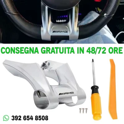 INSERTO BASE VOLANTE AMG COMPATIBILE MERCEDES CLASSE A B C E G CLA CLS - STILE - Image 1 of 3