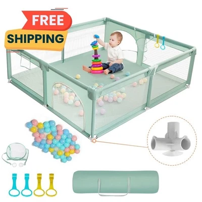 Corralito extra grande, valla antideslizante segura, illño de malla в комплекте сделано в США - Изображение 1 из 4