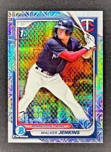 WALKER JENKINS, 2024 Bowman 1st Chrome Mojo Refractor, MINNESOTA TWINS - Picture 1 of 2