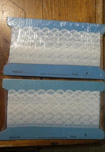 2 Vintage weiße SPITZENBORTE 3 Yards je, 1-3/8" breit - Bild 1 von 2