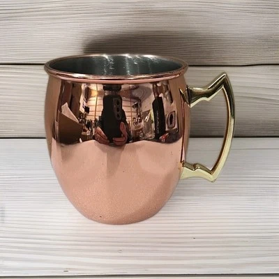 12 Ounces Moscow Mule Mug Stainless Steel Hammered Copper Plated Beer Wine, Lot2 Foto 1 de 4