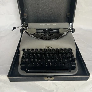 Máquina de escribir silenciosa vintage Remington Rand modelo 7 en estuche años 40 - Imagen 1 de 10