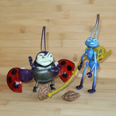 Disney A Bug's Life Inventor Flik Ant  Francis 1998 Action Figures x 2  Mattel - Image 1 of 4