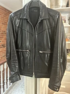 The Kooples Black Leather Jacket - Men Size M - Picture 1 of 9