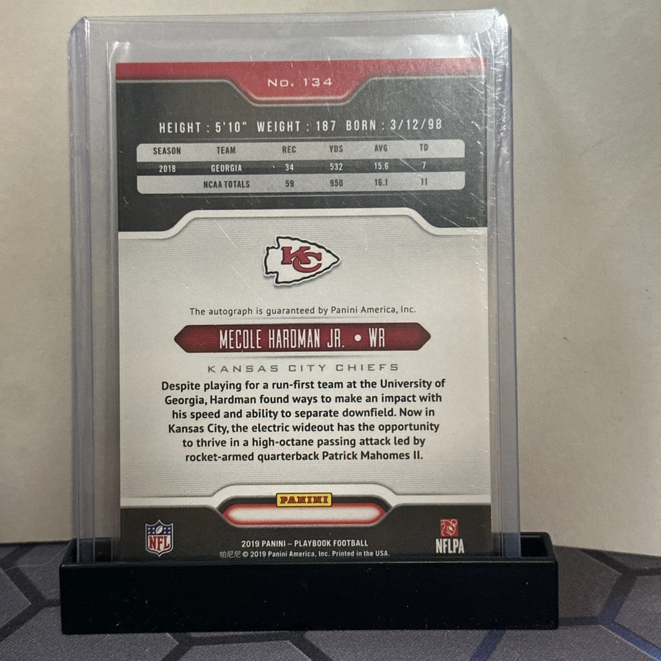 2019 Playbook Rookies Signatures Blue /49 Mecole Hardman Jr - Image 1 of 1