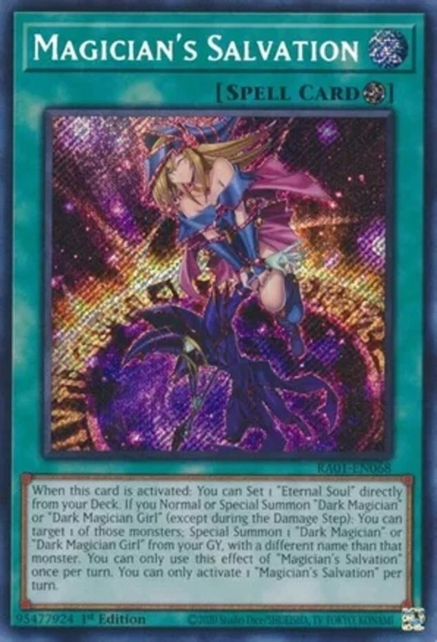 Magician's Salvation - RA01-EN068 - Secret Rare - 1st Edition Near Mint Yugioh!  - Image 1 of 1