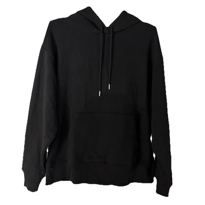 Victoria’s Secret PINK Women’s Pullover Black Cotton Hoodie, Size Medium - Image 1 of 3