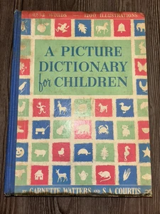 RARE Vintage Book 1945, A Picture Dictionary for Children Illustrated, Fair Cond - Picture 1 of 19