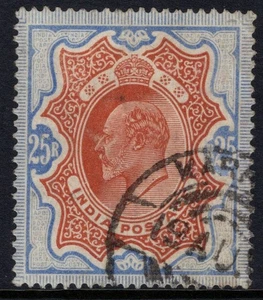 INDIA 1902-11 25r, SG 147, KARACHI TELEGRAPH CDS, CAT. £600 - Picture 1 of 2