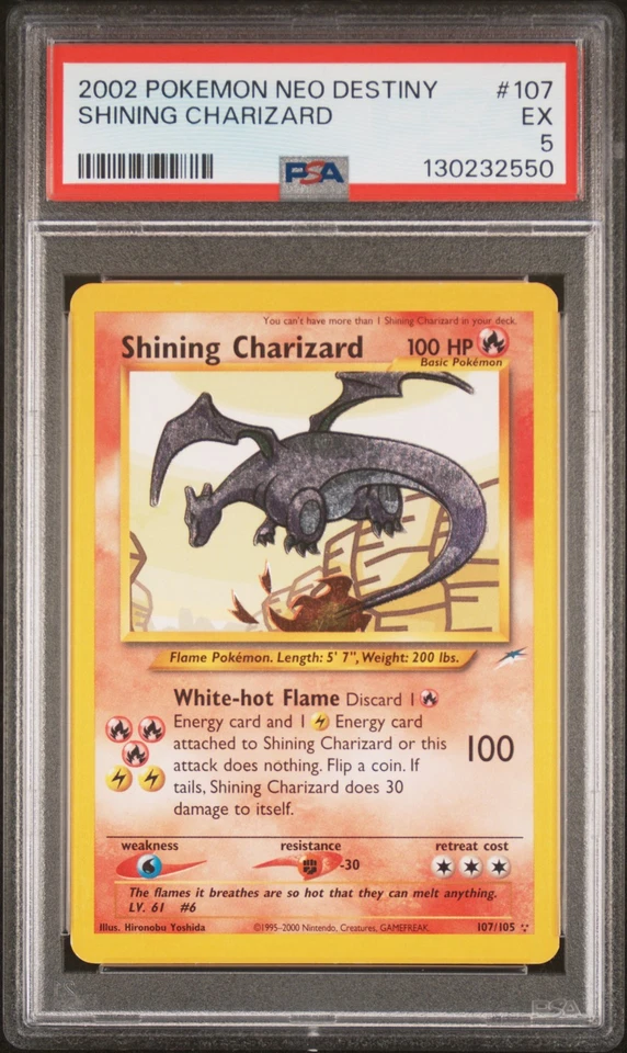 2002 POKEMON NEO DESTINY #107 SHINING CHARIZARD PSA 5 - Image 1 of 2