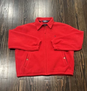 Polo Ralph Lauren Full Zip Polartec Jacket Men’s XL Red Polyester  - Picture 1 of 6