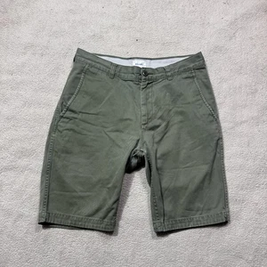 Balken Shorts Herren klein grün Chino Freizeit flach Fronttaschen geflickt Reparatur - Bild 1 von 14