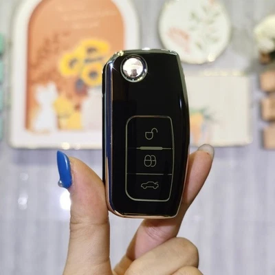 2pcs car key fob cover case for Ford Focus Fiesta EcoSport 3 buttons key case - Image 1 of 3